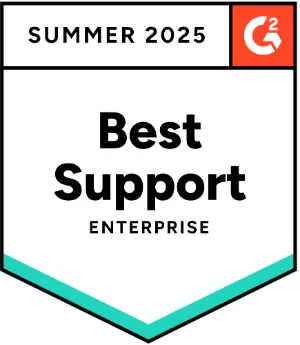 G2 Best Support, Enterprise, Summer 2025