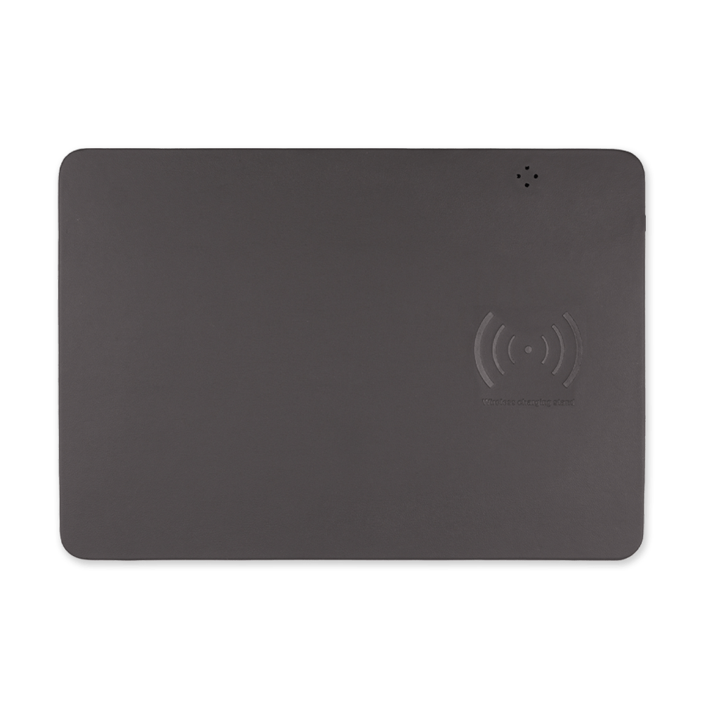 large qi mouse pad in gray, a clever promotional product
