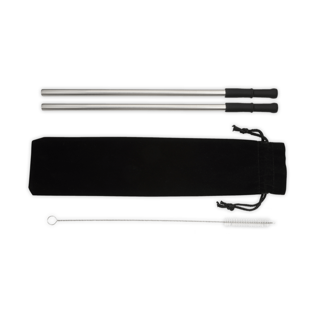 reusable straw promotional product with wire brush