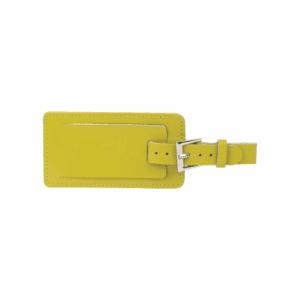 Yellow Fragolino Leather Luggage Spotter Tag