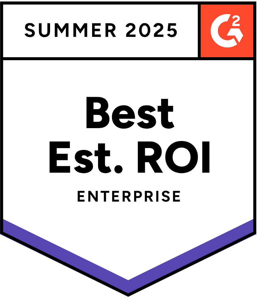 G2 Badge Summer 2025 awarding Printfection with Best ROI
